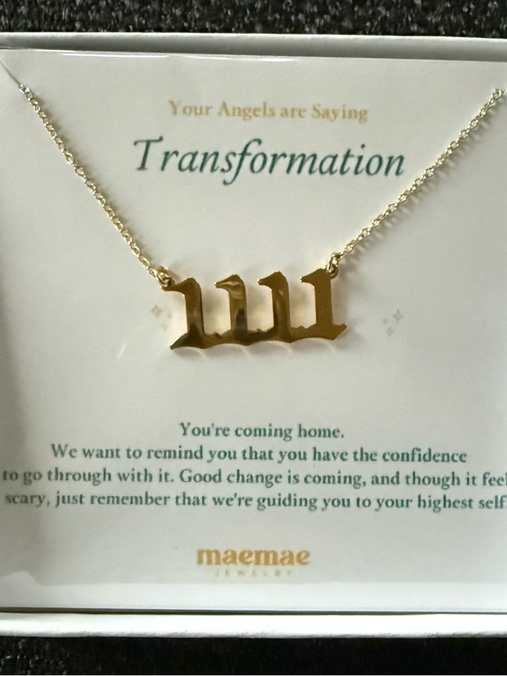 Gold 1111 Transformation Necklace by MaeMae Jewelry - 14K gold filled